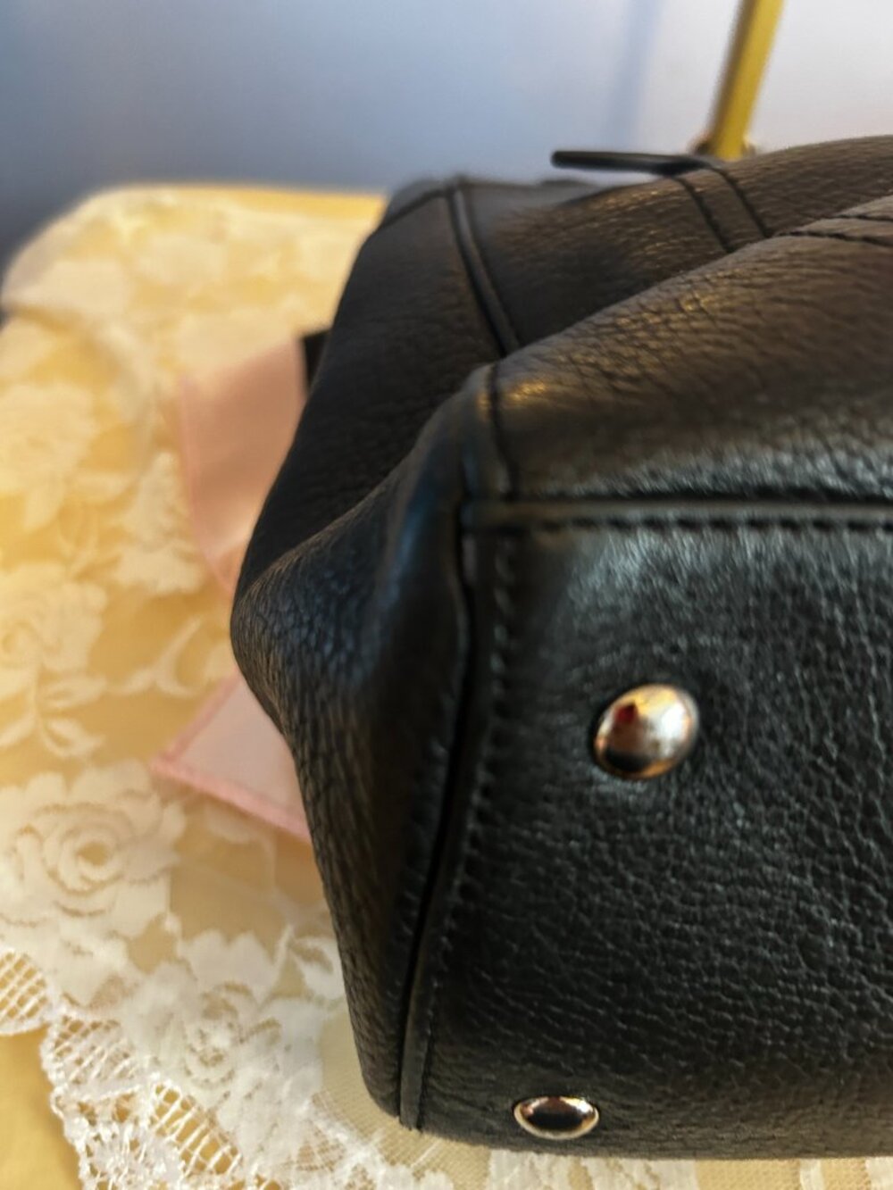 Vintage Coach Penelope Black Pebbled Leather Shoulder Bag - Picture 13 of 14